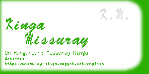 kinga missuray business card